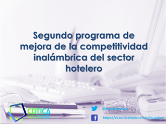 Publicada la convocatoria al segundo programa de mejora de la competitividad inalámbrica del sector hotelero